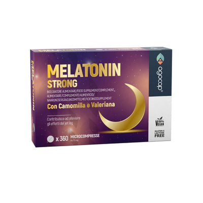 Melatonin Strong, Integratore Alimentare con Melatonina 1 mg, 360 Compresse, Formato Pocket