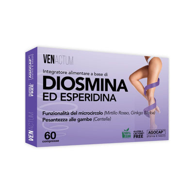Venactum, Integratore Alimentare per il Microcircolo, Contrasta la Cellulite e il Gonfiore delle Gambe, 60 compresse
