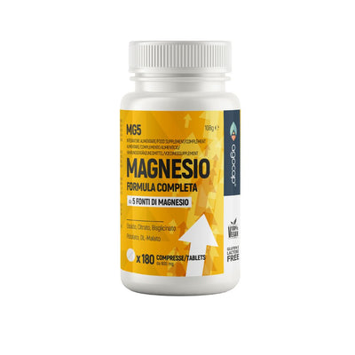 Magnesio 5 Fonti | Integratore contro stress e affaticamento per energia e sistema nervoso