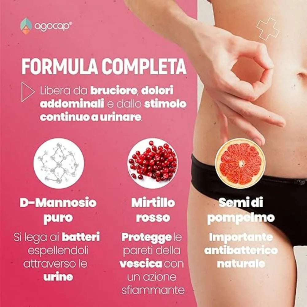 Cistiflor | Integratore per cistite e candida con D-Mannosio, mirtillo rosso e semi di pompelmo